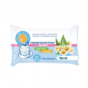NEOGRANORMON BABA TÖRLŐKENDŐ ALOE VERÁVAL ÉS KAMILLÁVAL - 55 LAP